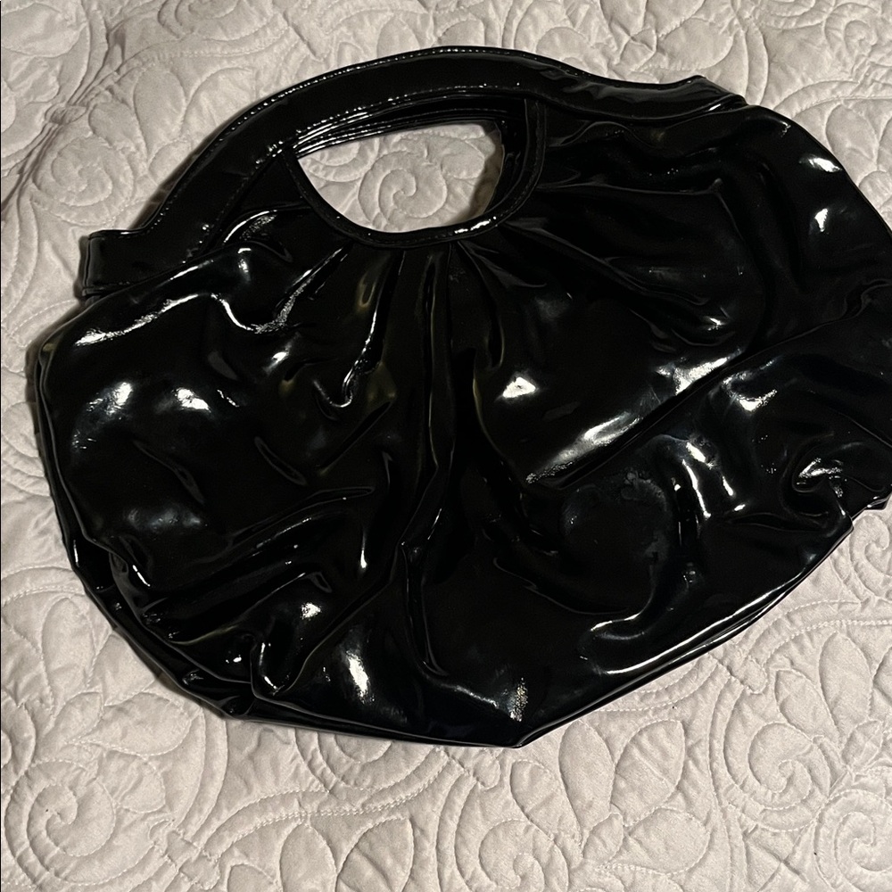 Glossy Black Women's Clutch